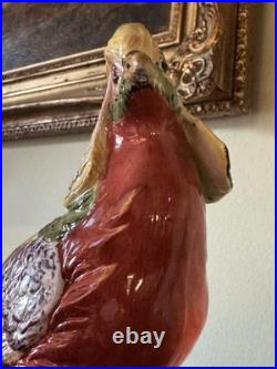 Pair Of Porcelain Highness Golden Pheasant Figurines By Dresden