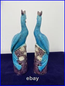 Pair Of Porcelain HoHo Birds Phoenix Birds 20th Century Pair Of Porcelain HoHo Birds Phoenix Birds 20th Century