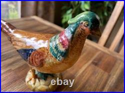 Pair Of Porcelain Pheasants Made In Italy