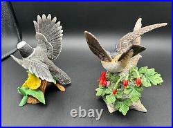 Pair of LENOX Garden Birds Fine Porcelain Figurines Cliff Swallow &Whiskey Jack