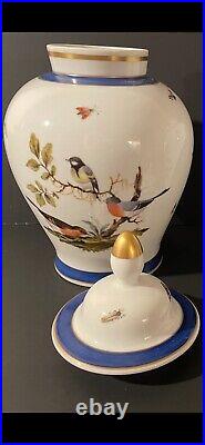 Pair of Stunning Limoges Rothschild Pattern Lidded Urns