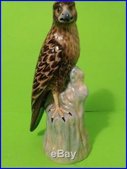 Pair of Vintage Chelsea House Porcelain Ceramic Falcon Bird Statue collectable
