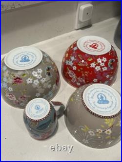 PiP Studio Floral, Butterflies Bird Fine Porcelain 5 Pieces Bowls Mug NEVER USED