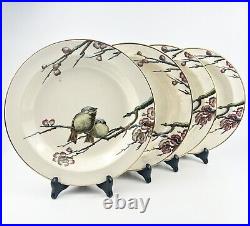 Pinder Bourne Painted Bowls Birds Blossoms 1880s Pre Doulton Beautiful