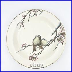 Pinder Bourne Painted Bowls Birds Blossoms 1880s Pre Doulton Beautiful