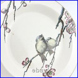 Pinder Bourne Painted Bowls Birds Blossoms 1880s Pre Doulton Beautiful