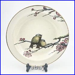 Pinder Bourne Painted Bowls Birds Blossoms 1880s Pre Doulton Beautiful