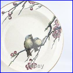 Pinder Bourne Painted Bowls Birds Blossoms 1880s Pre Doulton Beautiful