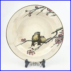 Pinder Bourne Painted Bowls Birds Blossoms 1880s Pre Doulton Beautiful