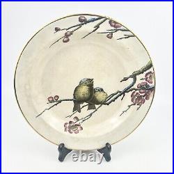 Pinder Bourne Painted Bowls Birds Blossoms 1880s Pre Doulton Beautiful