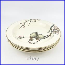 Pinder Bourne Painted Bowls Birds Blossoms 1880s Pre Doulton Beautiful