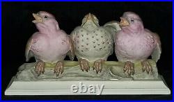 Porcelain BIRDS, Boehm, Fledgling Purple Finches, # 450, Vintage, figure, 8.25l