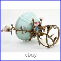 Porcelain Bird Bowl With Bronze Ormolu Planter