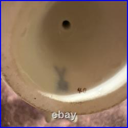 Porcelain Bird Figurines Small, White, Porcelain With A Flower, Yellow Old