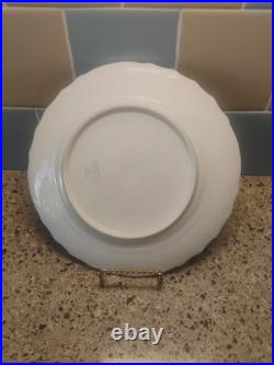 Porcelain Bird Plates Antique 1920s Set of 3 LimogesSigned B. Albert Blue Gold