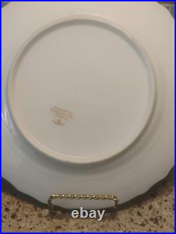 Porcelain Bird Plates Antique 1920s Set of 3 LimogesSigned B. Albert Blue Gold