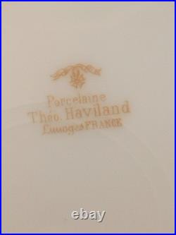 Porcelain Bird Plates Antique 1920s Set of 3 LimogesSigned B. Albert Blue Gold