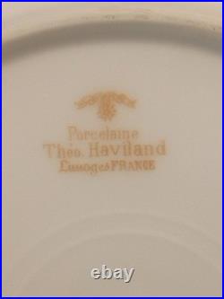 Porcelain Bird Plates Antique 1920s Set of 3 LimogesSigned B. Albert Blue Gold