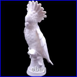 Porcelain Blanc de Chine White Cockatiel Bird Figurine Japan