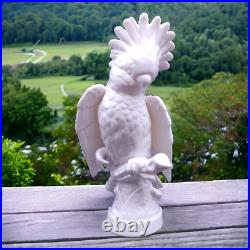 Porcelain Blanc de Chine White Cockatiel Bird Figurine Japan