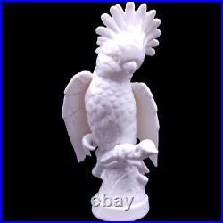 Porcelain Blanc de Chine White Cockatiel Bird Figurine Japan