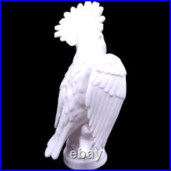 Porcelain Blanc de Chine White Cockatiel Bird Figurine Japan