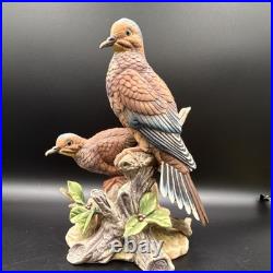 Porcelain Figurine Titled'Mourning Doves' by Andrea by Sadek Made In Japan