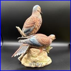 Porcelain Figurine Titled'Mourning Doves' by Andrea by Sadek Made In Japan