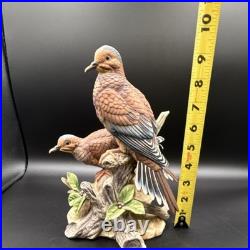 Porcelain Figurine Titled'Mourning Doves' by Andrea by Sadek Made In Japan