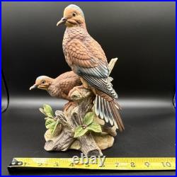Porcelain Figurine Titled'Mourning Doves' by Andrea by Sadek Made In Japan
