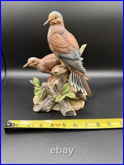 Porcelain Figurine Titled'Mourning Doves' by Andrea by Sadek Made In Japan