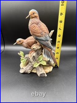 Porcelain Figurine Titled'Mourning Doves' by Andrea by Sadek Made In Japan