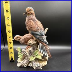 Porcelain Figurine Titled'Mourning Doves' by Andrea by Sadek Made In Japan