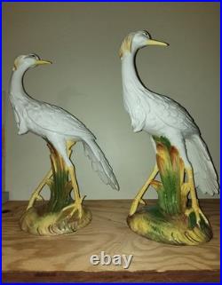 Porcelain Heron Pair, Made In Italy
