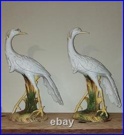 Porcelain Heron Pair, Made In Italy