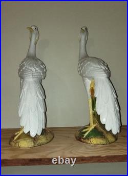 Porcelain Heron Pair, Made In Italy