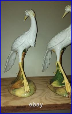 Porcelain Heron Pair, Made In Italy