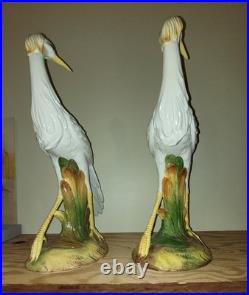 Porcelain Heron Pair, Made In Italy