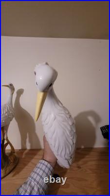 Porcelain Heron Pair, Made In Italy