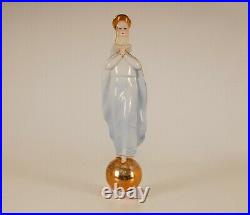 Porcelain figurine Virgin Mary Mid century Italy Giovanni Ronzan Lenci handmade