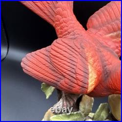 Porcelain figurine titled'Cardinals on Branch' by Andrea Sadek