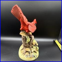 Porcelain figurine titled'Cardinals on Branch' by Andrea Sadek