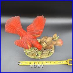 Porcelain figurine titled'Cardinals on Branch' by Andrea Sadek