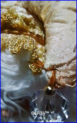 Porcelain santa claus Karen Didion Gold Gilded Bird Cage Stocking Limited D2