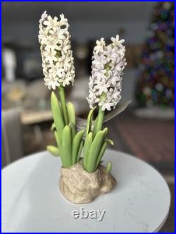 Porcelain sculpture titled'Catbird with Hyacinths' by Boehm