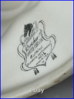 Porcelain sculpture titled'Catbird with Hyacinths' by Boehm