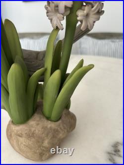Porcelain sculpture titled'Catbird with Hyacinths' by Boehm