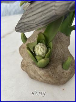Porcelain sculpture titled'Catbird with Hyacinths' by Boehm