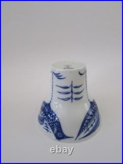 Porsgrund Norway Porcelain Scandi Mid Century Modern Blue & White Bird Vase