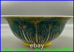 Qing Guangxu Year Green Color Porcelain Wealth Baicai Cabbage Bowl Cup